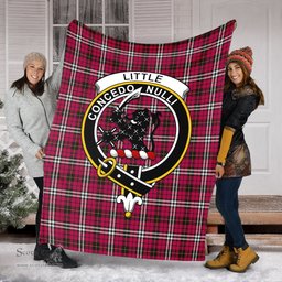 Scottish Little Clan Tartan Blanket with Family Crest Tartan Plaid Sherpa Blanket Scottish Plaid Tartan Plaid - ScotsTee - scotstee.com