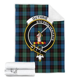 Scottish Guthrie Clan Tartan Blanket with Family Crest Tartan Plaid Sherpa Blanket Scottish Plaid Tartan Plaid - ScotsTee - scotstee.com