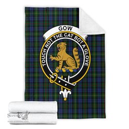 Scottish Gow Hunting Clan Tartan Blanket with Family Crest Tartan Plaid Sherpa Blanket Scottish Plaid Tartan Plaid - ScotsTee - scotstee.com