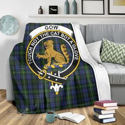 Scottish Gow Hunting Clan Tartan Blanket with Family Crest Tartan Plaid Sherpa Blanket Scottish Plaid Tartan Plaid - ScotsTee - scotstee.com