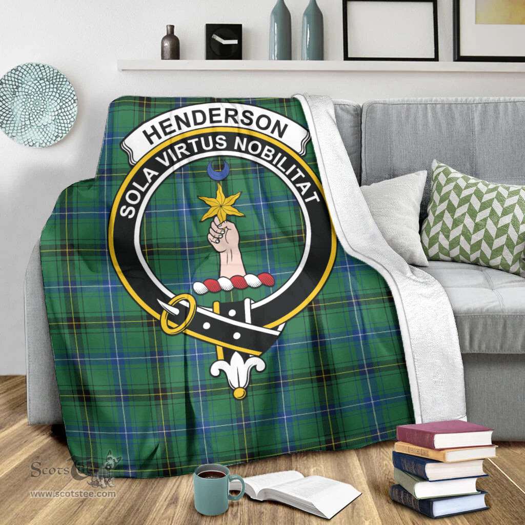 Scottish Henderson Ancient Clan Tartan Blanket with Family Crest Tartan Plaid Sherpa Blanket Scottish Plaid Tartan Plaid - ScotsTee - scotstee.com