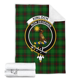 Scottish Kinloch Clan Tartan Blanket with Family Crest Tartan Plaid Sherpa Blanket Scottish Plaid Tartan Plaid - ScotsTee - scotstee.com