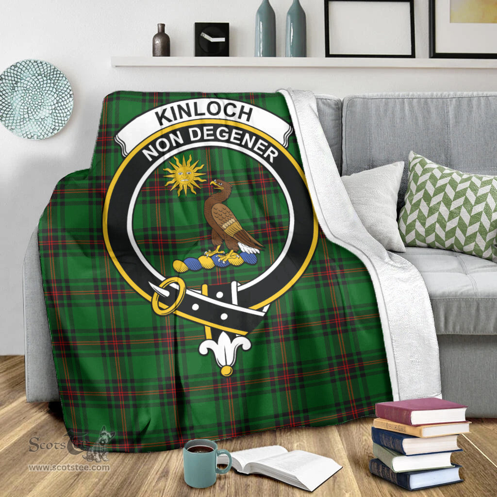 Scottish Kinloch Clan Tartan Blanket with Family Crest Tartan Plaid Sherpa Blanket Scottish Plaid Tartan Plaid - ScotsTee - scotstee.com