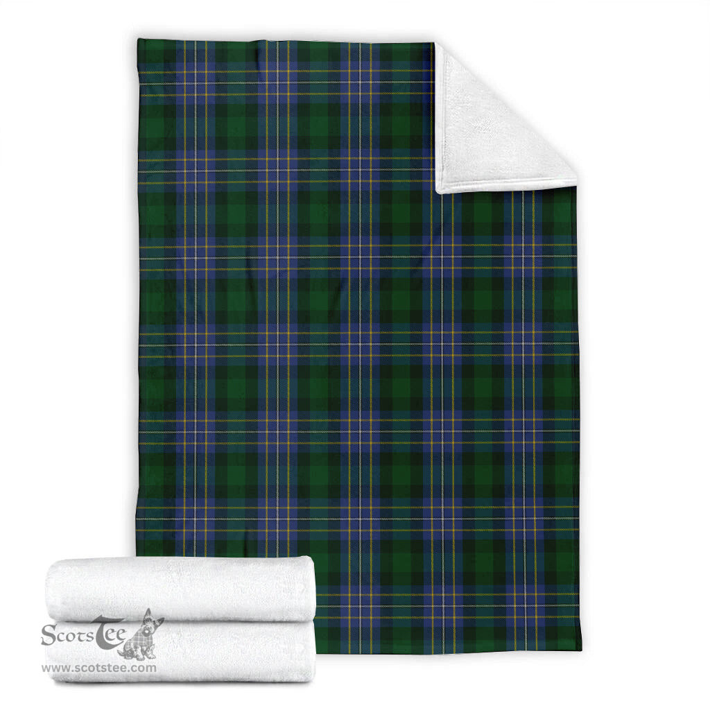 Scottish Hughes Clan Tartan Blanket Tartan Plaid Sherpa Blanket Scottish Plaid Tartan Plaid - ScotsTee - scotstee.com