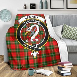 Scottish Lennox Modern Clan Tartan Blanket with Family Crest Tartan Plaid Sherpa Blanket Scottish Plaid Tartan Plaid - ScotsTee - scotstee.com