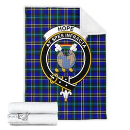 Scottish Hope Modern Clan Tartan Blanket with Family Crest Tartan Plaid Sherpa Blanket Scottish Plaid Tartan Plaid - ScotsTee - scotstee.com