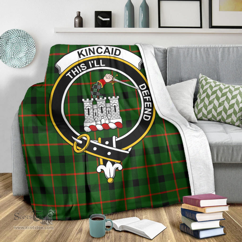 Scottish Kincaid Modern Clan Tartan Blanket with Family Crest Tartan Plaid Sherpa Blanket Scottish Plaid Tartan Plaid - ScotsTee - scotstee.com