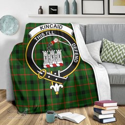 Scottish Kincaid Modern Clan Tartan Blanket with Family Crest Tartan Plaid Sherpa Blanket Scottish Plaid Tartan Plaid - ScotsTee - scotstee.com