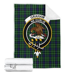 Scottish Graham of Montrose Clan Tartan Blanket with Family Crest Tartan Plaid Sherpa Blanket Scottish Plaid Tartan Plaid - ScotsTee - scotstee.com