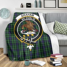 Scottish Graham of Montrose Clan Tartan Blanket with Family Crest Tartan Plaid Sherpa Blanket Scottish Plaid Tartan Plaid - ScotsTee - scotstee.com