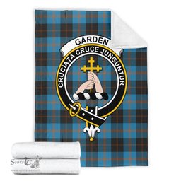 Scottish Garden Clan Tartan Blanket with Family Crest Tartan Plaid Sherpa Blanket Scottish Plaid Tartan Plaid - ScotsTee - scotstee.com