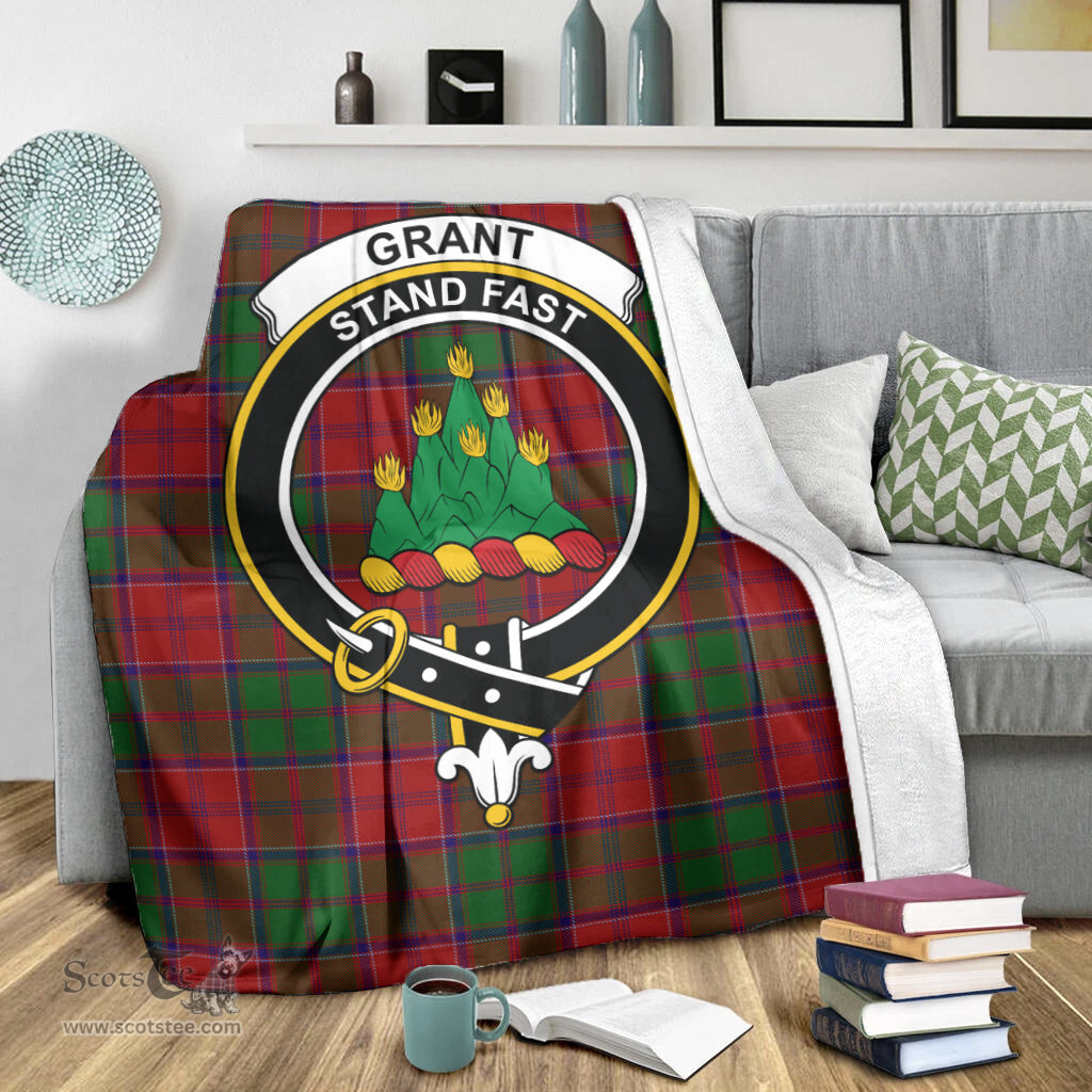 Scottish Grant Clan Tartan Blanket with Family Crest Tartan Plaid Sherpa Blanket Scottish Plaid Tartan Plaid - ScotsTee - scotstee.com