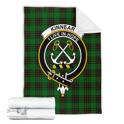 Scottish Kinnear Clan Tartan Blanket with Family Crest Tartan Plaid Sherpa Blanket Scottish Plaid Tartan Plaid - ScotsTee - scotstee.com