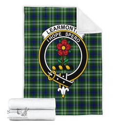 Scottish Learmonth Clan Tartan Blanket with Family Crest Tartan Plaid Sherpa Blanket Scottish Plaid Tartan Plaid - ScotsTee - scotstee.com