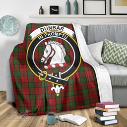 Scottish Dunbar Clan Tartan Blanket with Family Crest Tartan Plaid Sherpa Blanket Scottish Plaid Tartan Plaid - ScotsTee - scotstee.com