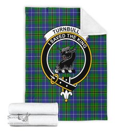 Scottish Turnbull Hunting Clan Tartan Blanket with Family Crest Tartan Plaid Sherpa Blanket Scottish Plaid Tartan Plaid - ScotsTee - scotstee.com