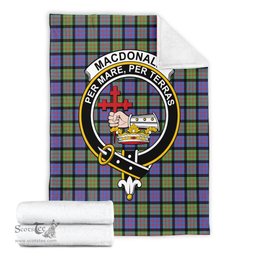 Scottish MacDonald Ancient Clan Tartan Blanket with Family Crest Tartan Plaid Sherpa Blanket Scottish Plaid Tartan Plaid - ScotsTee - scotstee.com