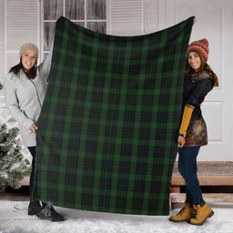 Scottish Gunn Logan Clan Tartan Blanket Tartan Plaid Sherpa Blanket Scottish Plaid Tartan Plaid - ScotsTee - scotstee.com