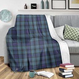 Scottish Hannay Blue Clan Tartan Blanket Tartan Plaid Sherpa Blanket Scottish Plaid Tartan Plaid - ScotsTee - scotstee.com