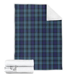 Scottish Hannay Blue Clan Tartan Blanket Tartan Plaid Sherpa Blanket Scottish Plaid Tartan Plaid - ScotsTee - scotstee.com