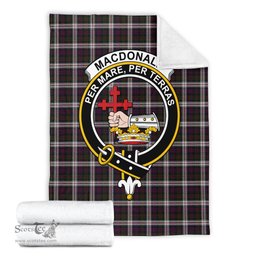Scottish MacDonald Dress Clan Tartan Blanket with Family Crest Tartan Plaid Sherpa Blanket Scottish Plaid Tartan Plaid - ScotsTee - scotstee.com