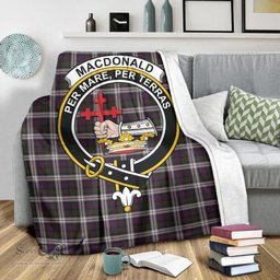 Scottish MacDonald Dress Clan Tartan Blanket with Family Crest Tartan Plaid Sherpa Blanket Scottish Plaid Tartan Plaid - ScotsTee - scotstee.com