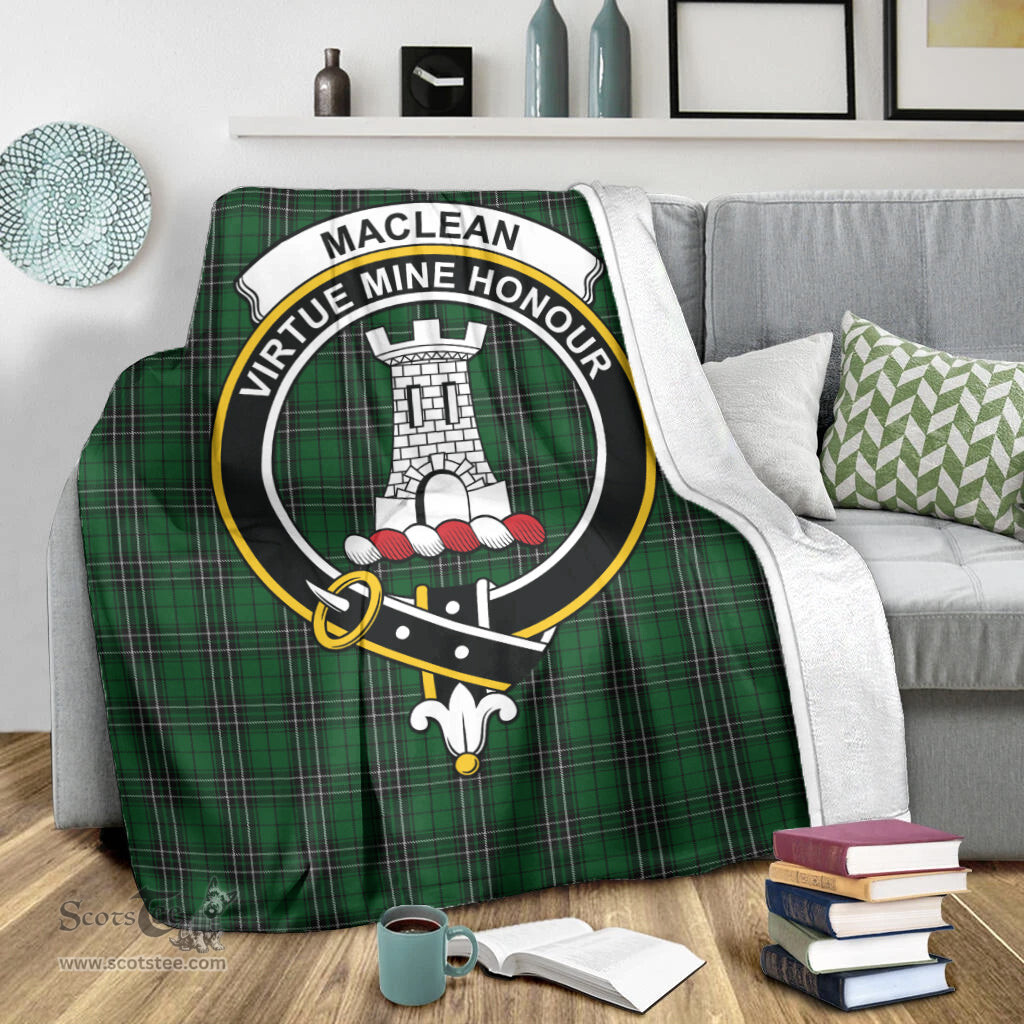 Scottish MacLean of Duart Hunting Clan Tartan Blanket with Family Crest Tartan Plaid Sherpa Blanket Scottish Plaid Tartan Plaid - ScotsTee - scotstee.com