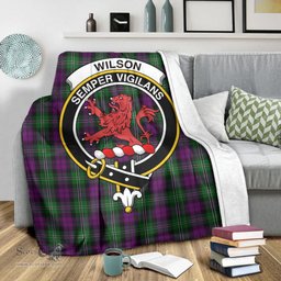Scottish Wilson Clan Tartan Blanket with Family Crest Tartan Plaid Sherpa Blanket Scottish Plaid Tartan Plaid - ScotsTee - scotstee.com