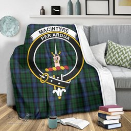 Scottish MacIntyre Clan Tartan Blanket with Family Crest Tartan Plaid Sherpa Blanket Scottish Plaid Tartan Plaid - ScotsTee - scotstee.com