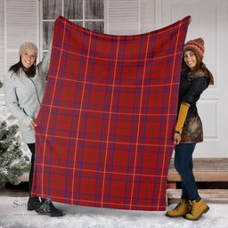 Scottish Rose Clan Tartan Blanket Tartan Plaid Sherpa Blanket Scottish Plaid Tartan Plaid - ScotsTee - scotstee.com