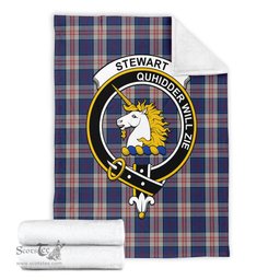 Scottish Stewart of Appin Hunting Dress Clan Tartan Blanket with Family Crest Tartan Plaid Sherpa Blanket Scottish Plaid Tartan Plaid - ScotsTee - scotstee.com