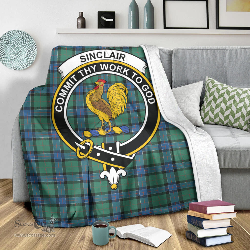 Scottish Sinclair Hunting Ancient Clan Tartan Blanket with Family Crest Tartan Plaid Sherpa Blanket Scottish Plaid Tartan Plaid - ScotsTee - scotstee.com