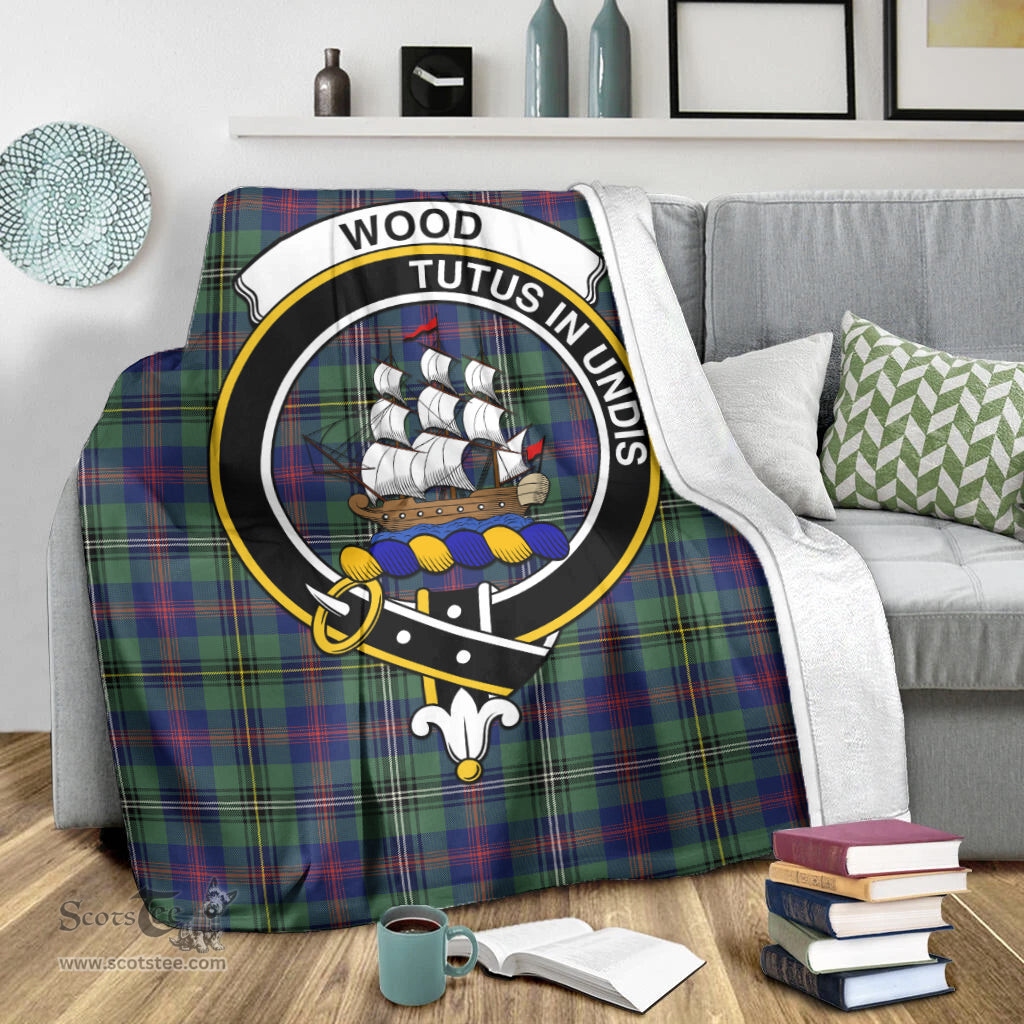 Scottish Wood Modern Clan Tartan Blanket with Family Crest Tartan Plaid Sherpa Blanket Scottish Plaid Tartan Plaid - ScotsTee - scotstee.com