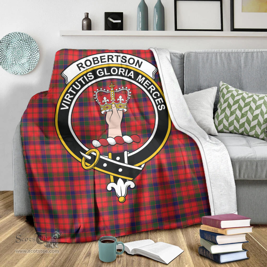 Scottish Robertson Modern Clan Tartan Blanket with Family Crest Tartan Plaid Sherpa Blanket Scottish Plaid Tartan Plaid - ScotsTee - scotstee.com