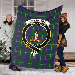 Scottish MacIntyre Inglis Clan Tartan Blanket with Family Crest Tartan Plaid Sherpa Blanket Scottish Plaid Tartan Plaid - ScotsTee - scotstee.com
