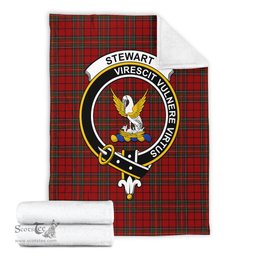 Scottish Stewart of Galloway Clan Tartan Blanket with Family Crest Tartan Plaid Sherpa Blanket Scottish Plaid Tartan Plaid - ScotsTee - scotstee.com