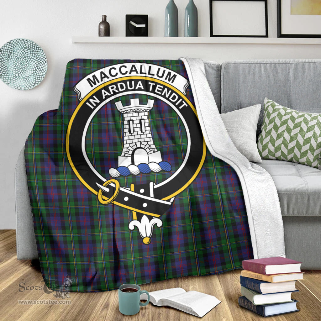 Scottish MacCallum Clan Tartan Blanket with Family Crest Tartan Plaid Sherpa Blanket Scottish Plaid Tartan Plaid - ScotsTee - scotstee.com
