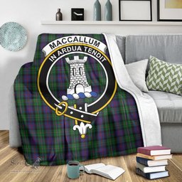 Scottish MacCallum Clan Tartan Blanket with Family Crest Tartan Plaid Sherpa Blanket Scottish Plaid Tartan Plaid - ScotsTee - scotstee.com