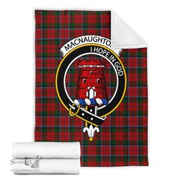 Scottish MacNaughton Clan Tartan Blanket with Family Crest Tartan Plaid Sherpa Blanket Scottish Plaid Tartan Plaid - ScotsTee - scotstee.com