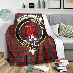 Scottish MacNaughton Clan Tartan Blanket with Family Crest Tartan Plaid Sherpa Blanket Scottish Plaid Tartan Plaid - ScotsTee - scotstee.com