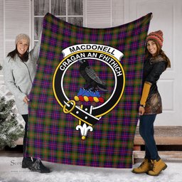 Scottish MacDonell of Glengarry Modern Clan Tartan Blanket with Family Crest Tartan Plaid Sherpa Blanket Scottish Plaid Tartan Plaid - ScotsTee - scotstee.com