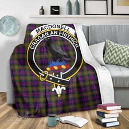 Scottish MacDonell of Glengarry Modern Clan Tartan Blanket with Family Crest Tartan Plaid Sherpa Blanket Scottish Plaid Tartan Plaid - ScotsTee - scotstee.com