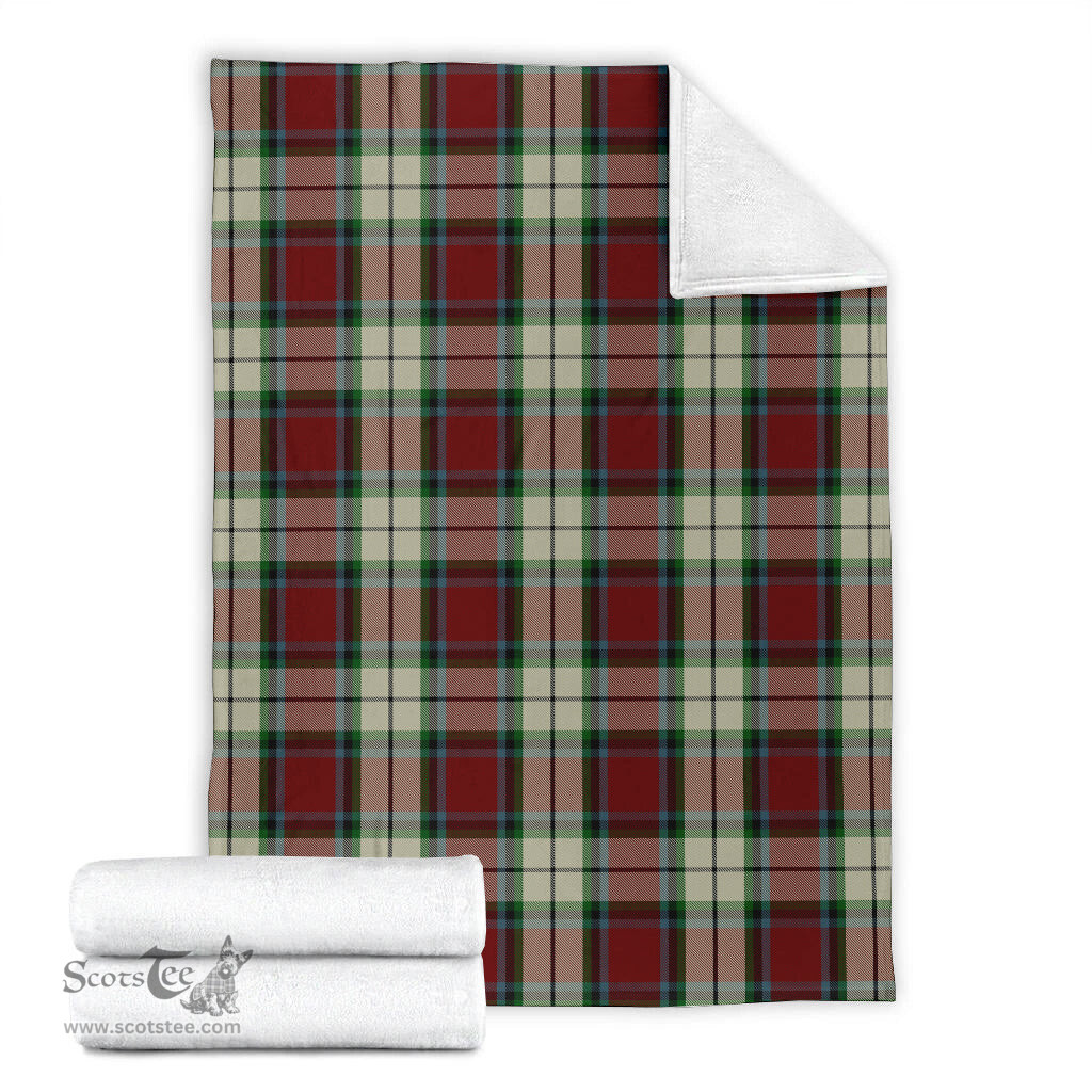 Scottish Rose White Dress Clan Tartan Blanket Tartan Plaid Sherpa Blanket Scottish Plaid Tartan Plaid - ScotsTee - scotstee.com
