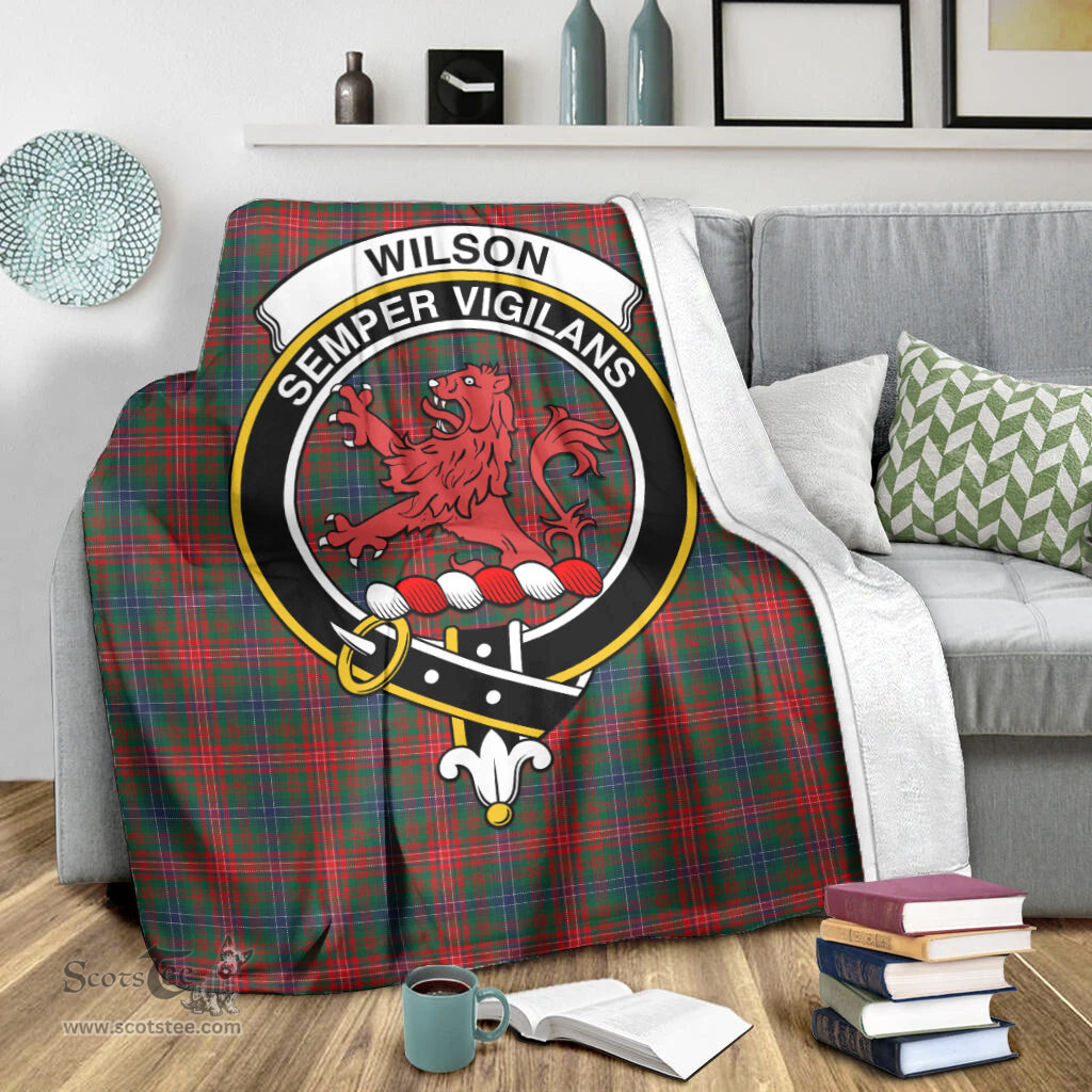 Scottish Wilson Modern Clan Tartan Blanket with Family Crest Tartan Plaid Sherpa Blanket Scottish Plaid Tartan Plaid - ScotsTee - scotstee.com