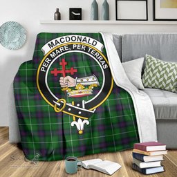 Scottish MacDonald of The Isles Clan Tartan Blanket with Family Crest Tartan Plaid Sherpa Blanket Scottish Plaid Tartan Plaid - ScotsTee - scotstee.com
