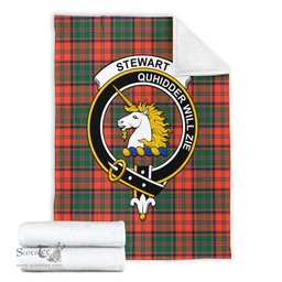 Scottish Stewart of Appin Ancient Clan Tartan Blanket with Family Crest Tartan Plaid Sherpa Blanket Scottish Plaid Tartan Plaid - ScotsTee - scotstee.com