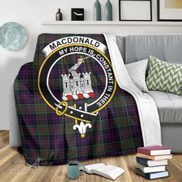 Scottish MacDonald of Clan Ranald Clan Tartan Blanket with Family Crest Tartan Plaid Sherpa Blanket Scottish Plaid Tartan Plaid - ScotsTee - scotstee.com