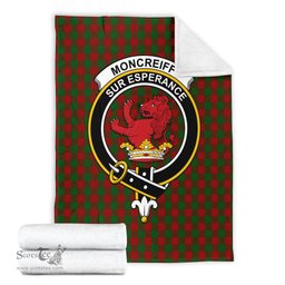 Scottish Moncrieff Clan Tartan Blanket with Family Crest Tartan Plaid Sherpa Blanket Scottish Plaid Tartan Plaid - ScotsTee - scotstee.com