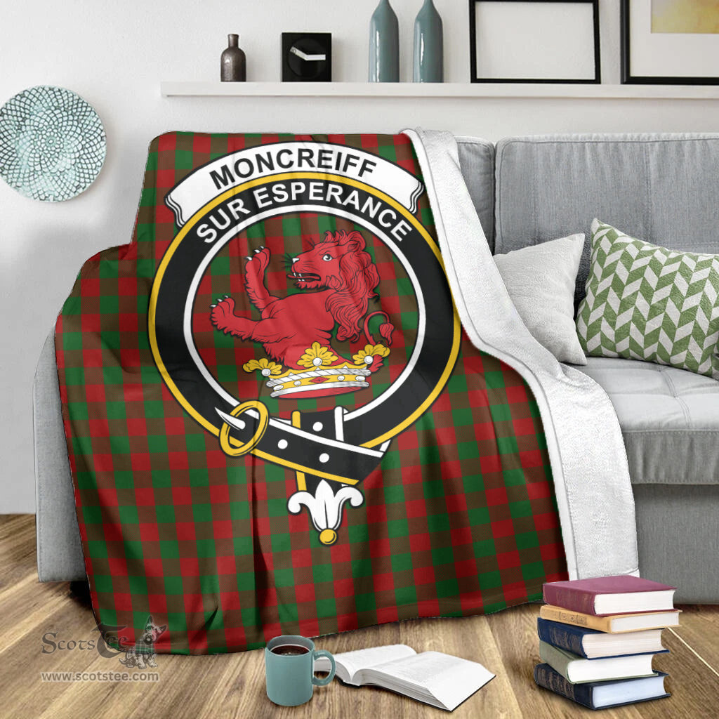 Scottish Moncrieff Clan Tartan Blanket with Family Crest Tartan Plaid Sherpa Blanket Scottish Plaid Tartan Plaid - ScotsTee - scotstee.com