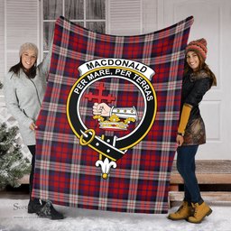 Scottish MacDonald Dress Irish Clan Tartan Blanket with Family Crest Tartan Plaid Sherpa Blanket Scottish Plaid Tartan Plaid - ScotsTee - scotstee.com
